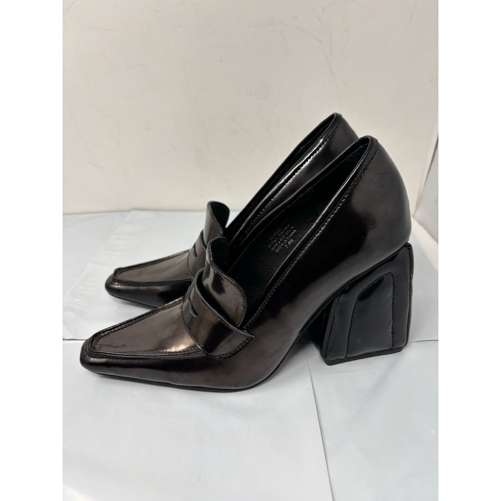 Jeffery Campbell Braque Block Heel Pump In Black women's Size 7.5 Metallic